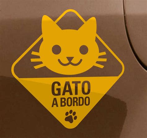 Adhesivo Linea Gato A Bordo Tenvinilo