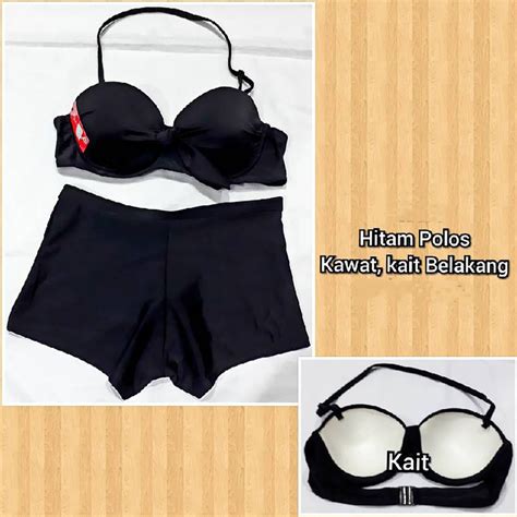 Jual BI75 Bikini Kawat Kait Belakang Swimwear Beachwear Ukuran 34B Dan 36B Shopee Indonesia