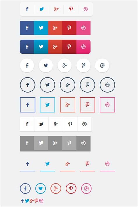 32 Beautiful Html Css3 Social Media Buttons Freshdesignweb