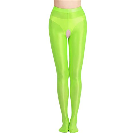 ZRBYWB Women Lingerie Silk Lubricating Oil Shiny Large Open Slip On Jumpsuit Pantyhose Walmart