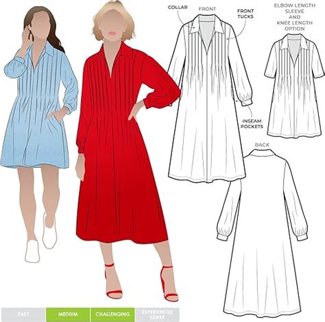 Style Arc Sewing Pattern Xanthe Woven Dress Sizes 10 22 Amazon Co