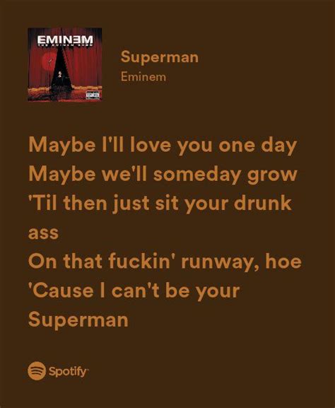 Eminem Superman Lyrics | Eminem lyrics, Eminem songs, Superman lyrics
