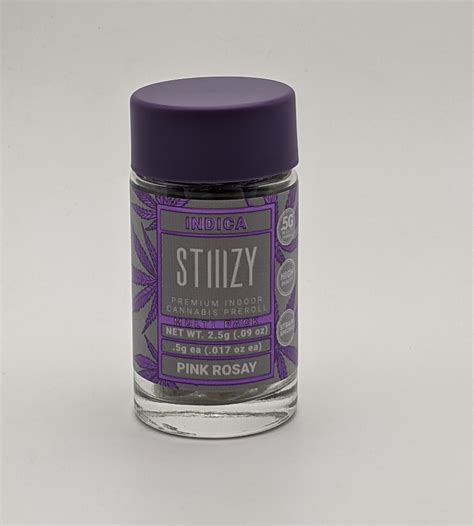 Pink Rosay I 5pc Preroll Pack NAKED Stiiizy Best Los Angeles Cannabis Delivery Hey High