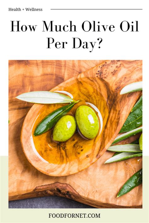 How Much Olive Oil Per Day Should You Have? | Food For Net
