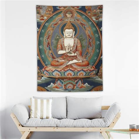 ONETECH Silk Embroidery Tibetan Thangka With Kashgari Buddha Wall