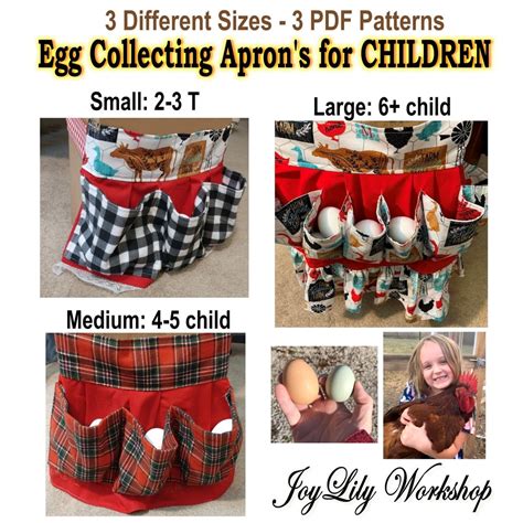 Childrens Egg Collecting Apron Pattern 3 Sizes Pdfs To View On