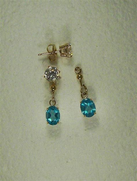 Earring Jackets For Studs K Gold Gemstone X Sky By Earcuffs