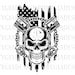 Skull With Crossed Engine Piston Svg Png Us Flag Svg Skull Svg