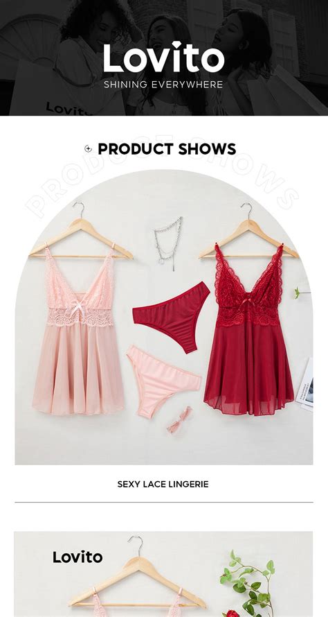 Lovito Sexy Lace High Waist Deep V Neck Nighties Sleepwear Lingerie Set L X Shopee Philippines