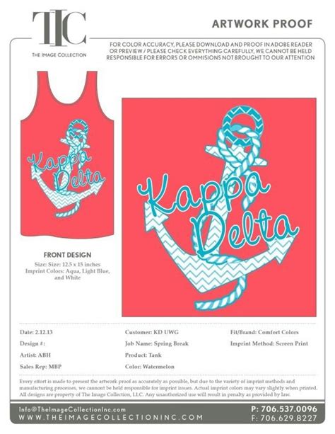 Kappa Delta Spring Break Tank Kappa Delta Sorority Kappa Delta Kappa