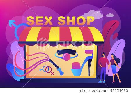 Sex Shop Concept Vector Illustration Stock Illustration PIXTA