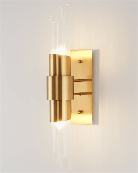 Модное дизайнерское бра: Бра латунь, прозрачное Strict V10271-2W ...