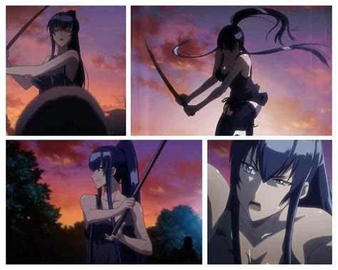 Download Saeko Busujima In Action Wallpaper | Wallpapers.com