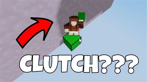 Insane Block Clutch On Roblox Bedwars Youtube