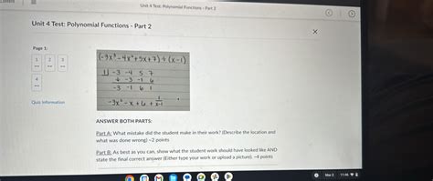 Solved Content Unit 4 Test Polynomial Functions Part 2 Unit 4