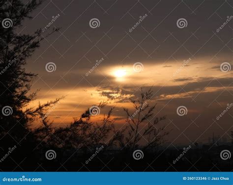 A dark sunrise stock photo. Image of light, darkness - 260123346