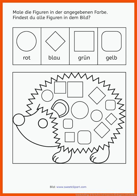 Farben Und formen Im Kindergarten Arbeitsblätter - Kindergarten