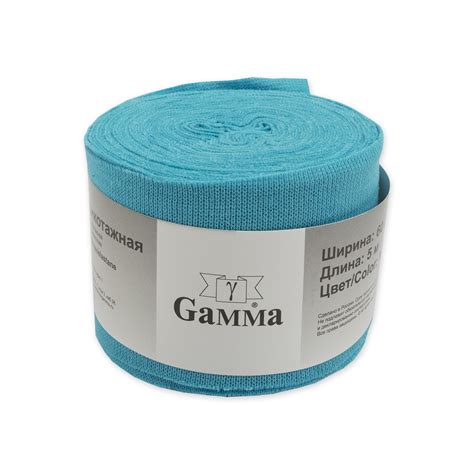 Лента окантовочная 60 мм Окантовка трикотажная (рибана) "Gamma" 95% ...