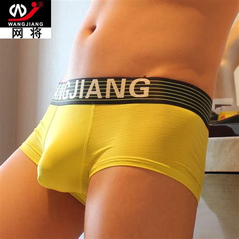 Wj Men Underwear Mens Silk Boxer Shorts Ultra Thin Sexy Transparent U