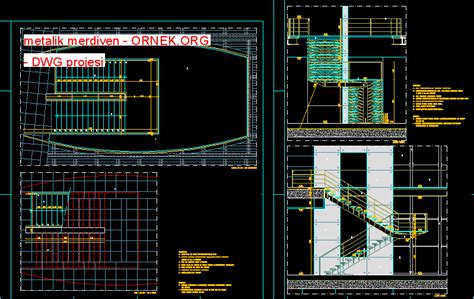 Metalik Merdiven Dwg Projesi Autocad Projeler Hot Sex Picture 38430