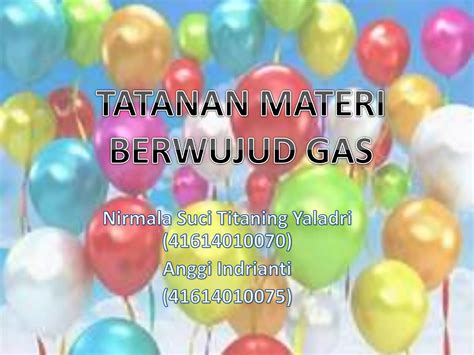 Tatanan Materi Berwujud Gas PPT