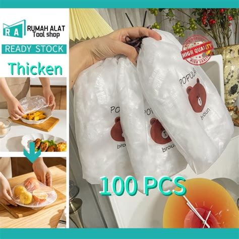 Pcs Food Grade Disposable Plastic Wrap Bahan Gred Makanan Pe Fresh