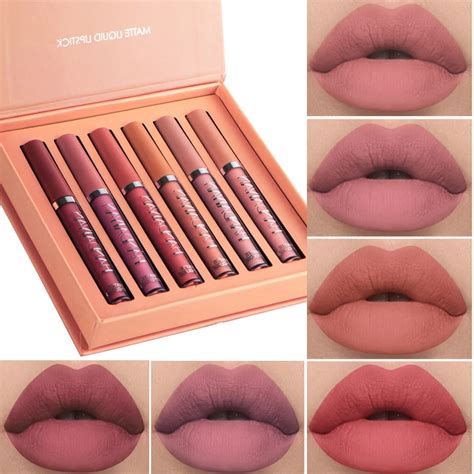 HANDAIYAN Pcs Liquid Velvet Matte Lip Gloss Red Lipstick Nude Makeup