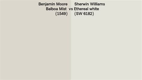 Benjamin Moore Balboa Mist 1549 Vs Sherwin Williams Ethereal White