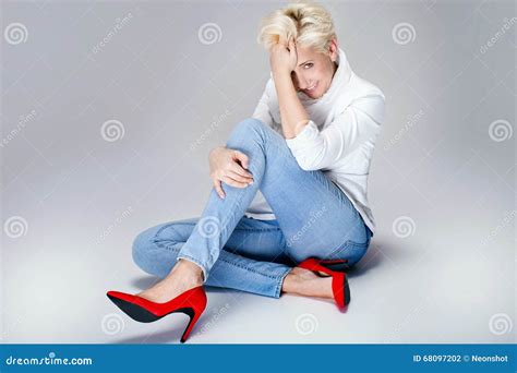 Fashionable Blonde Woman Stock Photo Image Of Attractive