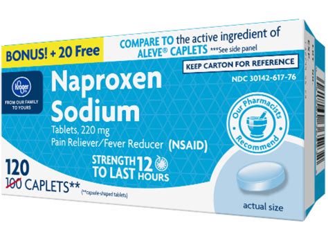 Kroger All Day Relief Naproxen Sodium Caplets 120 Ct Kroger