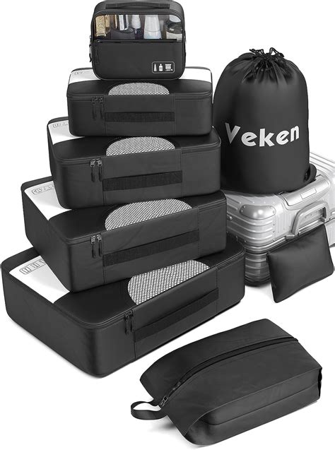 Amazon Veken 8 Set Packing Cubes For Suitcases Travel Essentials