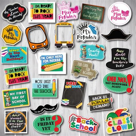 Back To School Photo Booth Props Photo Booth Props School Etsy Australia