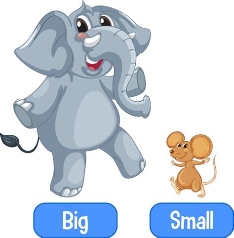 cartoon image big small stock vectors  vector art shutterstock