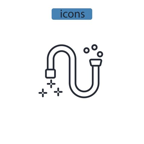 Drain Cleaning Icons Symbol Vector Elements For Infographic Web