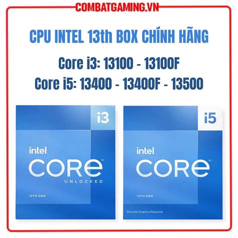 Bộ Vi Xử Lý CPU Intel Core I3 13100 13100F - I5 13400 13400F 13500 New ...