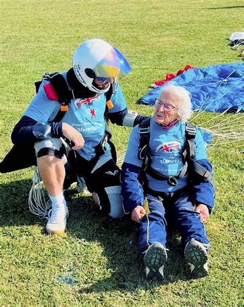 102 Year Old Woman Sets Record As Oldest Skydiver In Britain