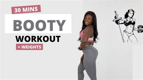 30 MINS INTENSE BOOTY WORKOUT With Weights No Lunges Glutes