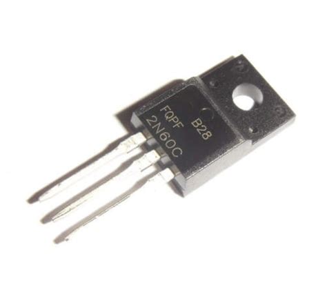 Транзистор 2N60C (FQPF2N60C) N-MOSFET; полевой; 600В; 2А; 23Вт; TO220F ...