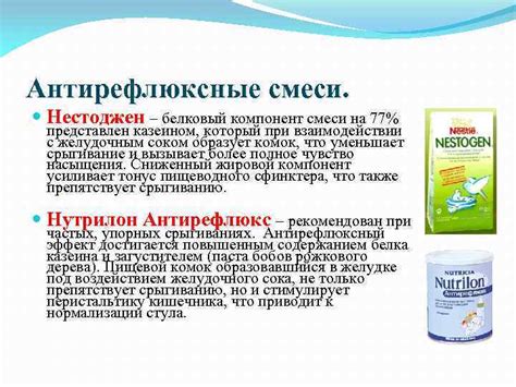 Антирефлюксная смесь: как и сколько давать