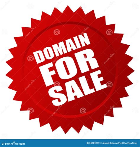Domain For Sale Stock Vector Illustration Of Placard 25609792