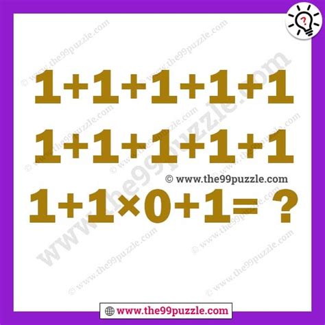 500 Brain Teasers Math Puzzles With Answer The 99 Puzzle