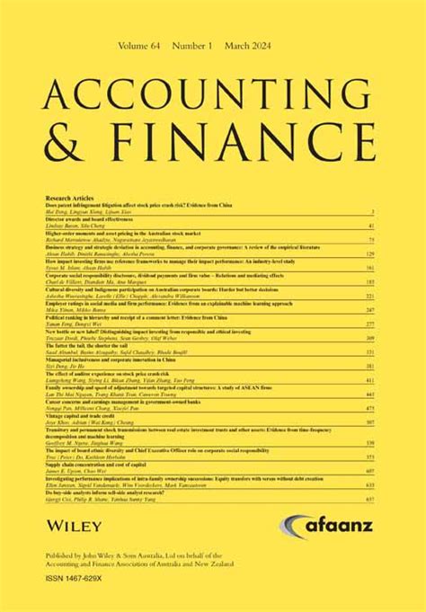 Accounting & Finance - Wiley Online Library