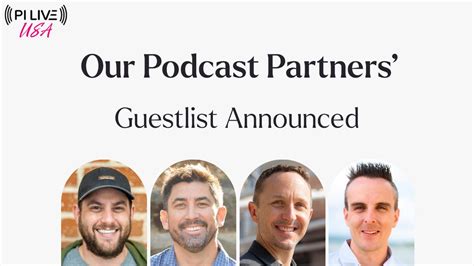 Podcasters Announce Exceptional Guestlist For Pi Live Usa