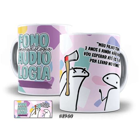 Caneca Fonoaudiologia Flonoaudióloga Flork Profissão Personalizada