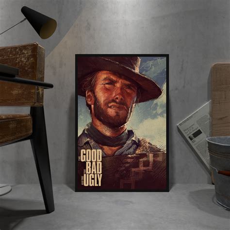 Good Bad Ugly Poster Kraft Paper Print Movie Wall Art T Etsy