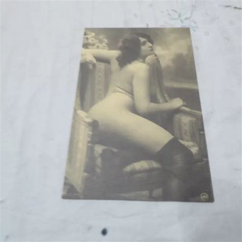 VINTAGE FRANZÖSISCHE NACKTE Postkarte Fotokarte Nude Akt Erotik AA PicClick AU