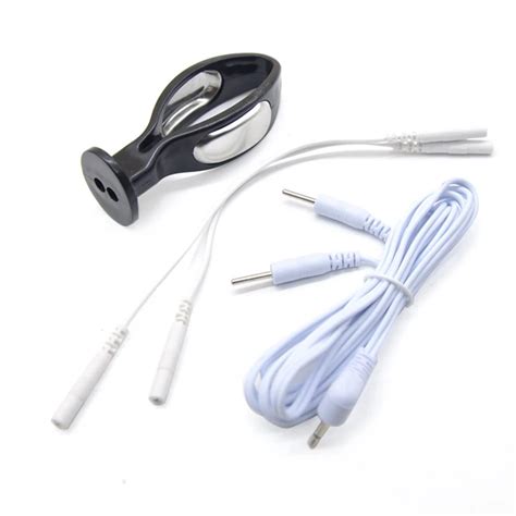 Electric Shock Massager Black Abs Pussy Probe Electro Fetish Gear Body