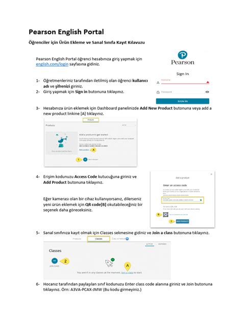 pearson english portal ueruen eklemesinif kayit
