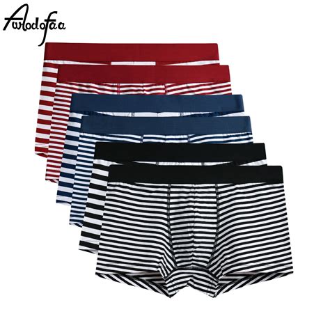 6Pcs lot Hot New Moda Masculina Cueca Elástica Cinto Largo Homens Calcinha Boxer de Algodão