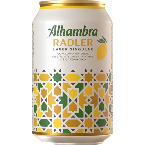 Radler cerveza rubia con zumo natural de limón lata 33 cl ALHAMBRA